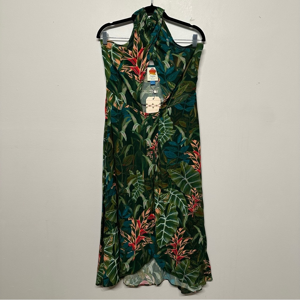 NWT Farm Rio Anthropologie Foliage Jungle Cutout Dress - Picture 5 of 12